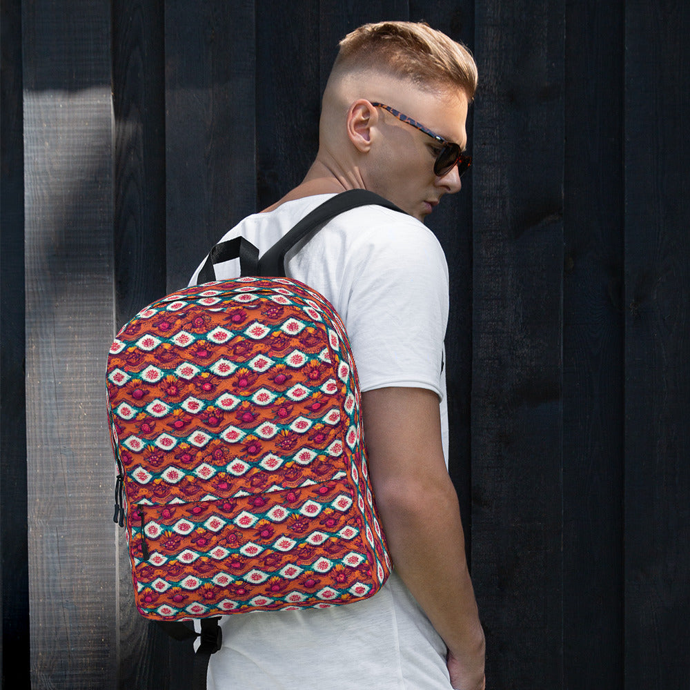 Pink and Orange Facets Backpack