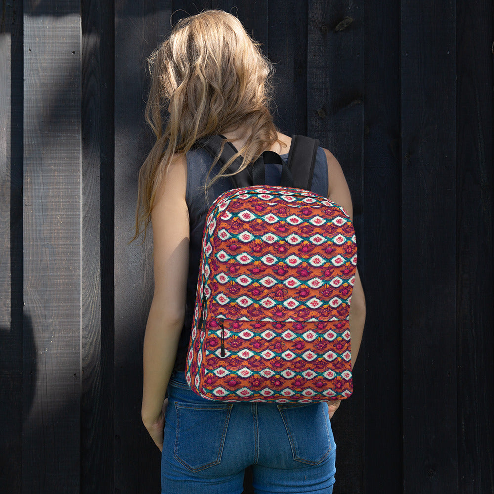 Pink and Orange Facets Backpack