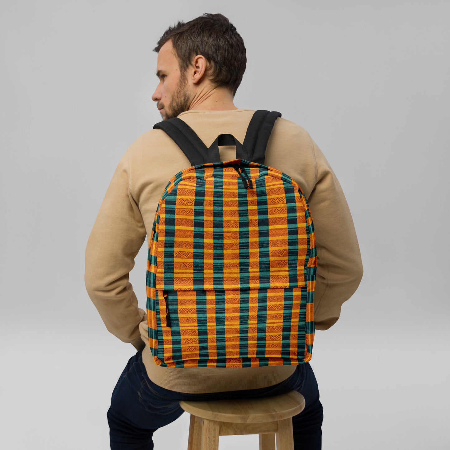 Teal & Tangerine Tapestry Backpack