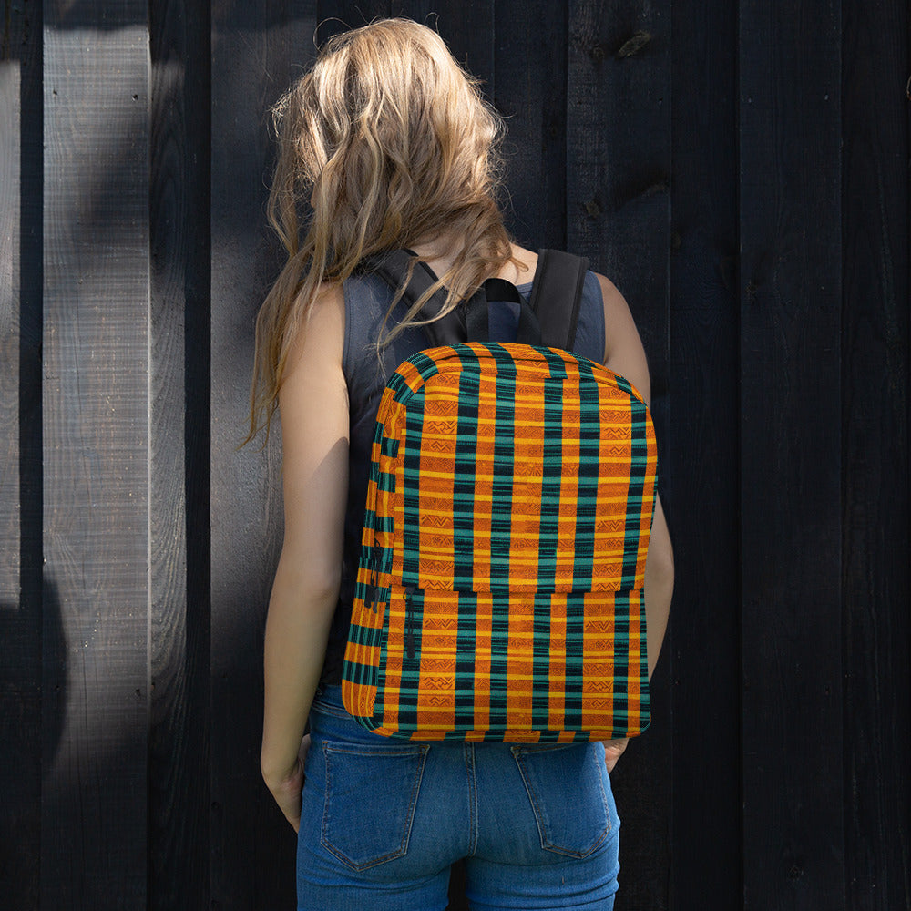 Teal & Tangerine Tapestry Backpack