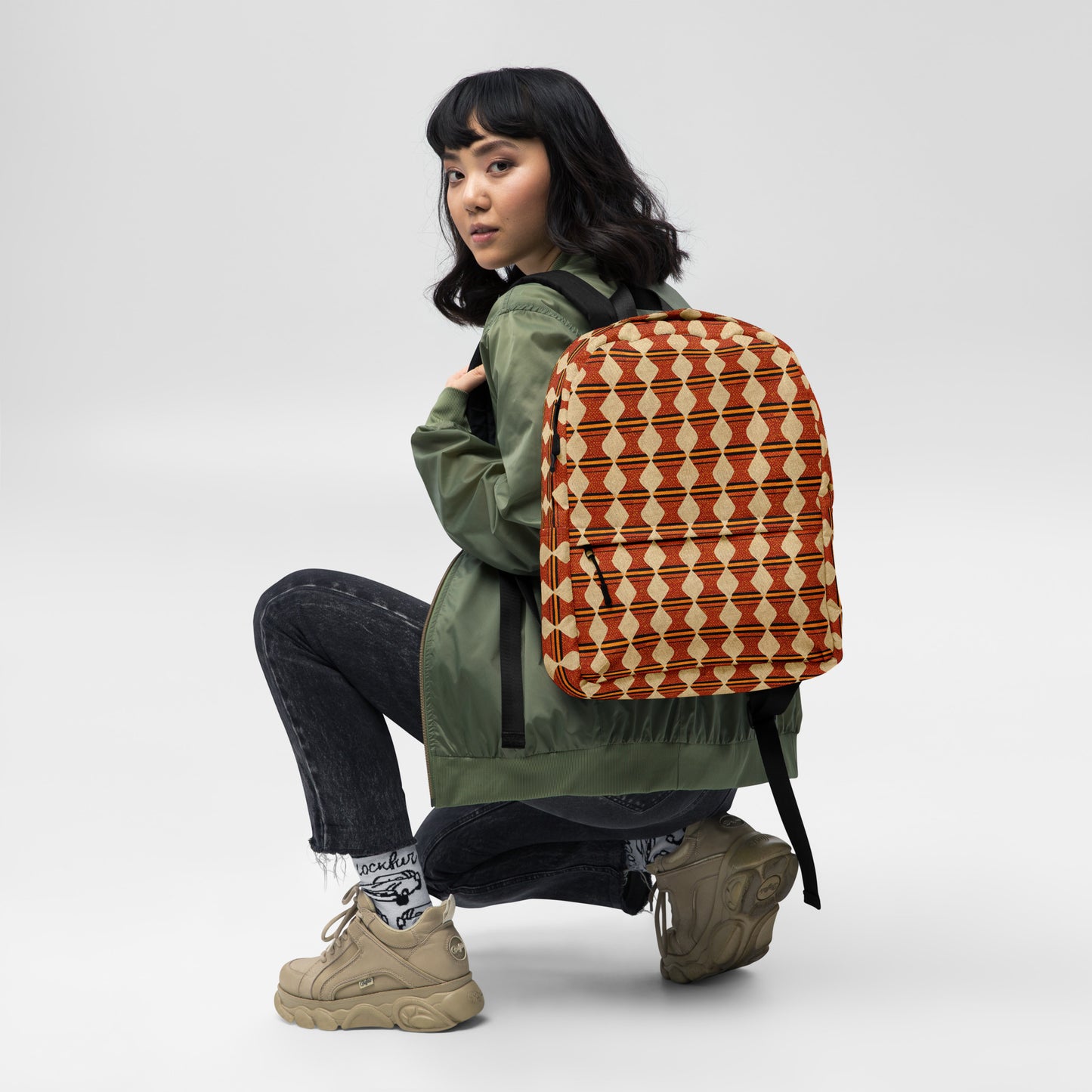 Tribal Tranquility In Neutral Backpack