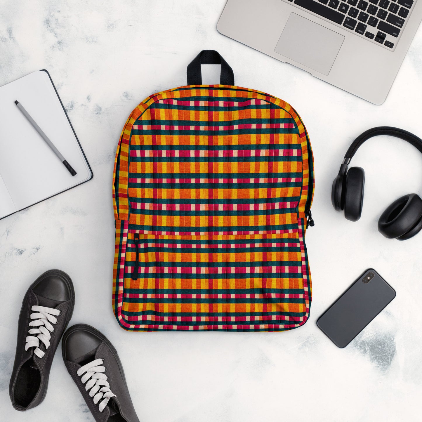 Tropical Fiesta Plaid Backpack