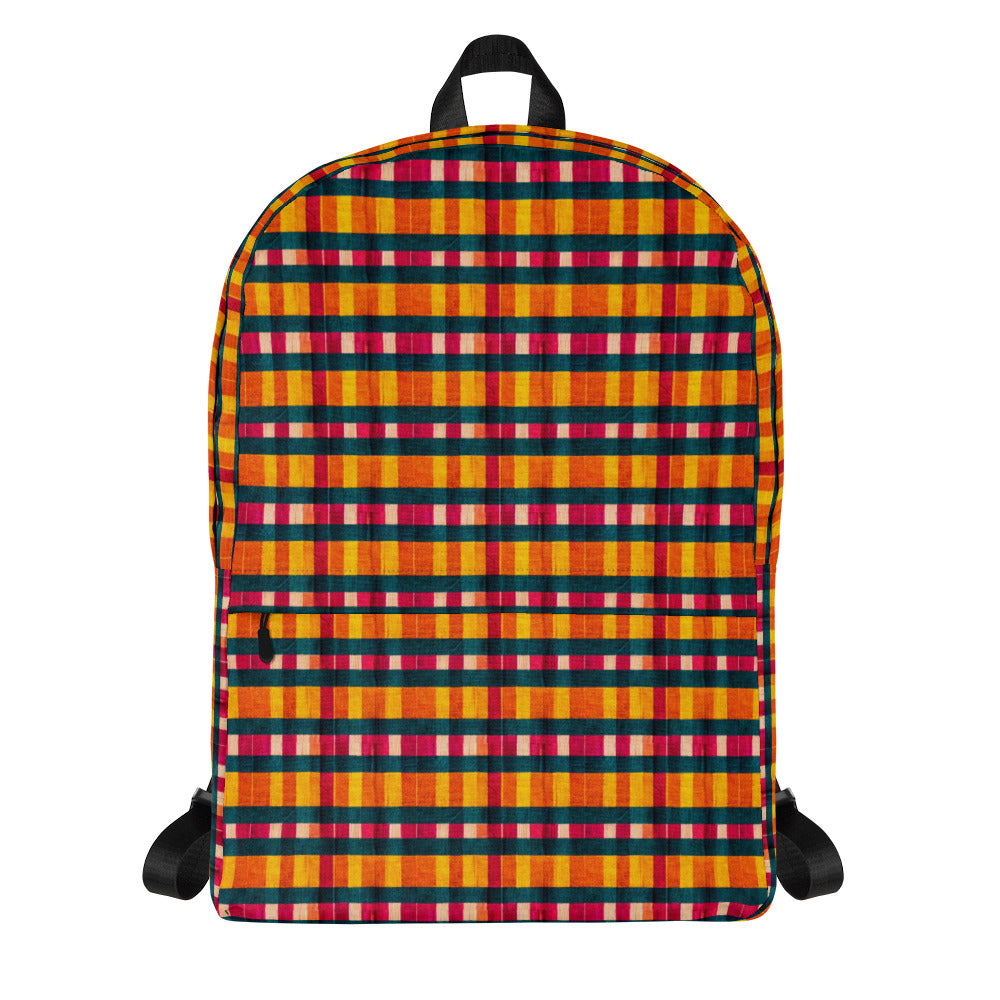 Tropical Fiesta Plaid Backpack