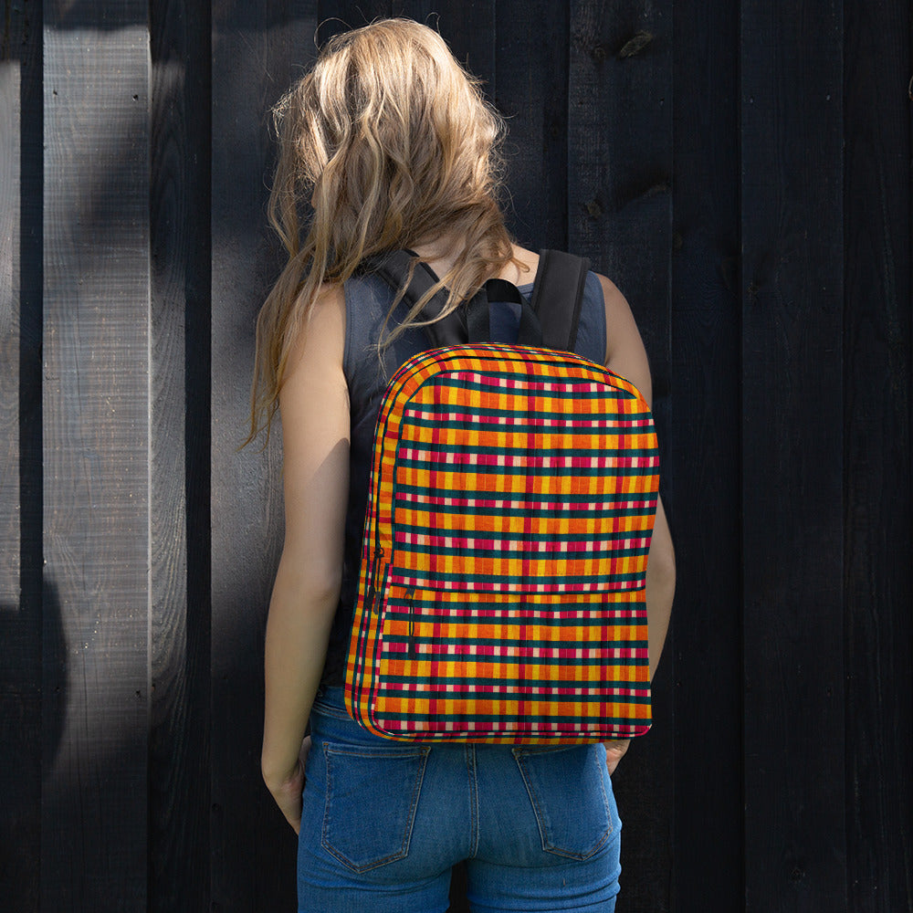 Tropical Fiesta Plaid Backpack