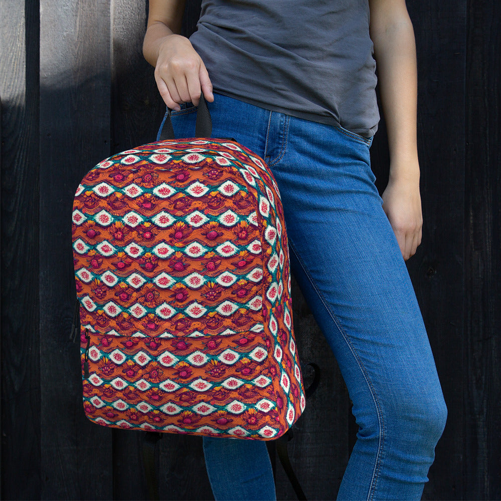 Pink and Orange Facets Backpack