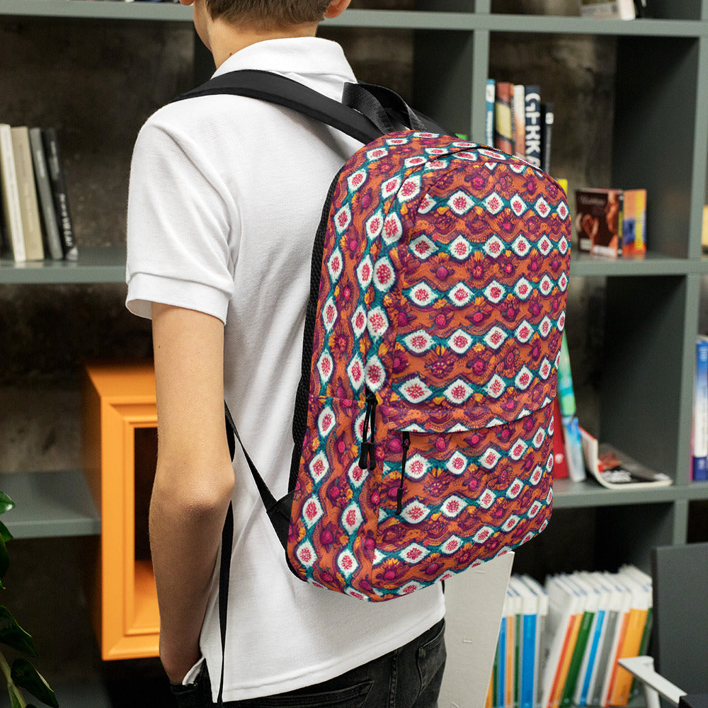 Pink and Orange Facets Backpack