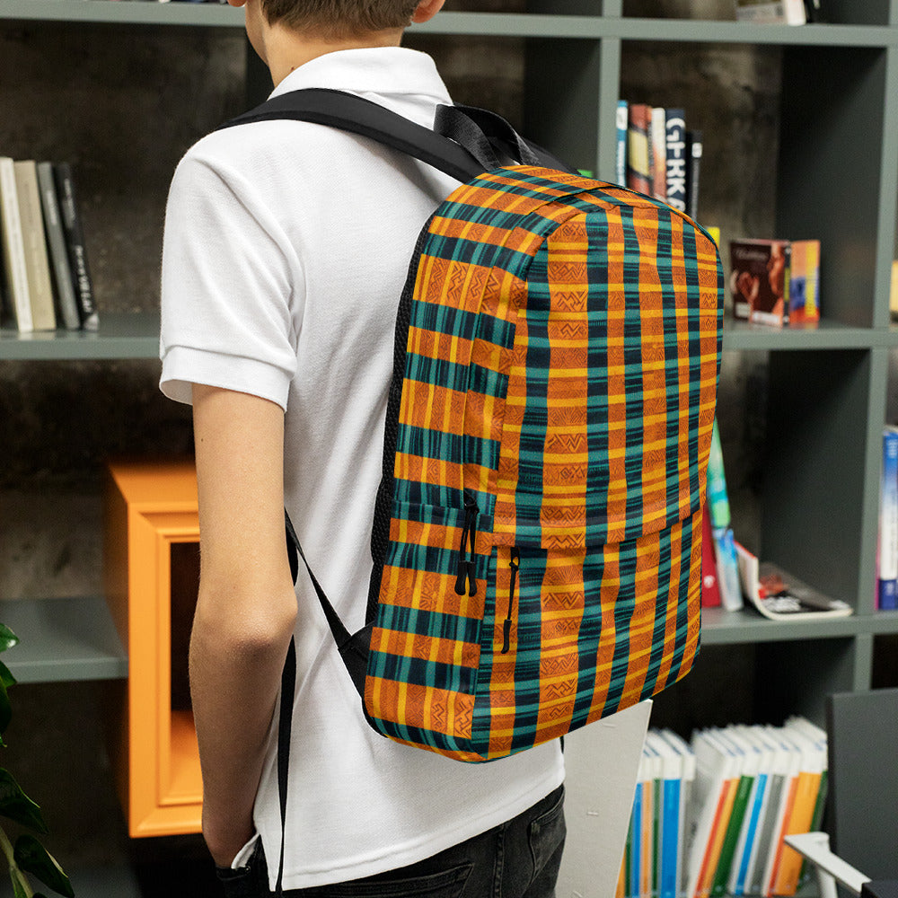 Teal & Tangerine Tapestry Backpack