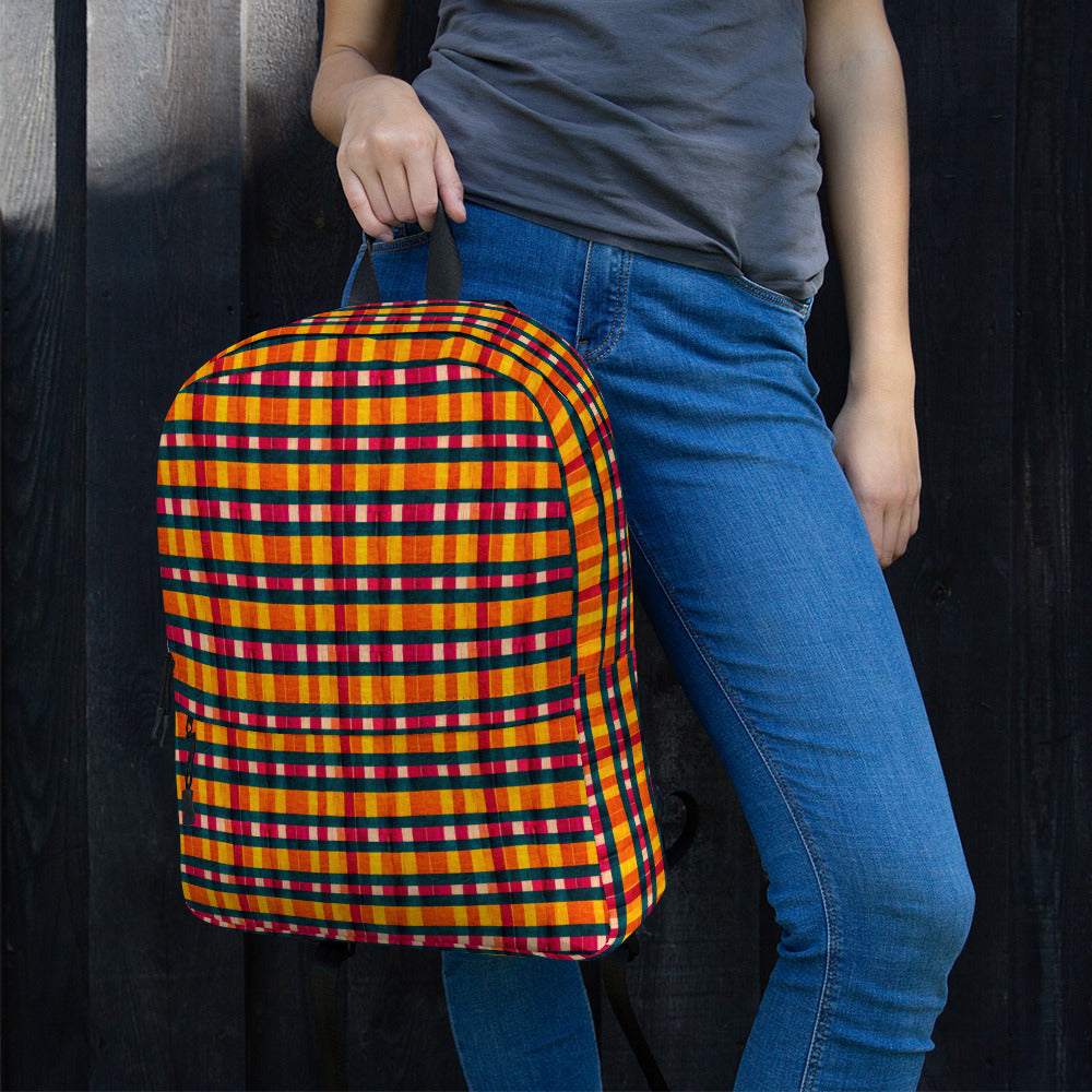 Tropical Fiesta Plaid Backpack