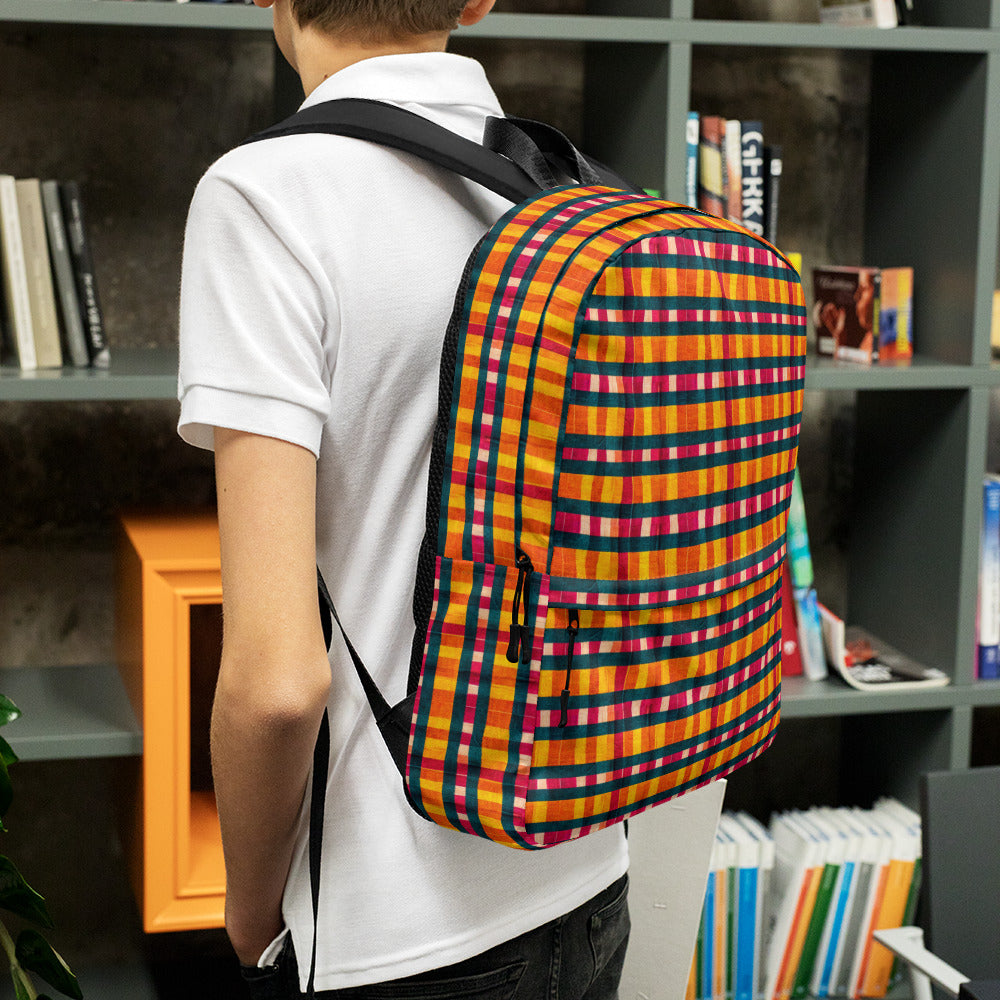 Tropical Fiesta Plaid Backpack