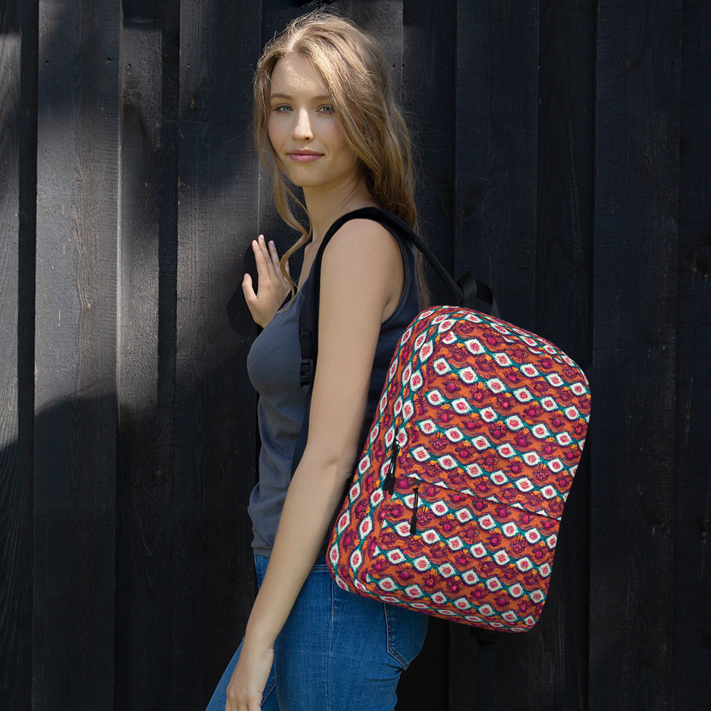 Pink and Orange Facets Backpack