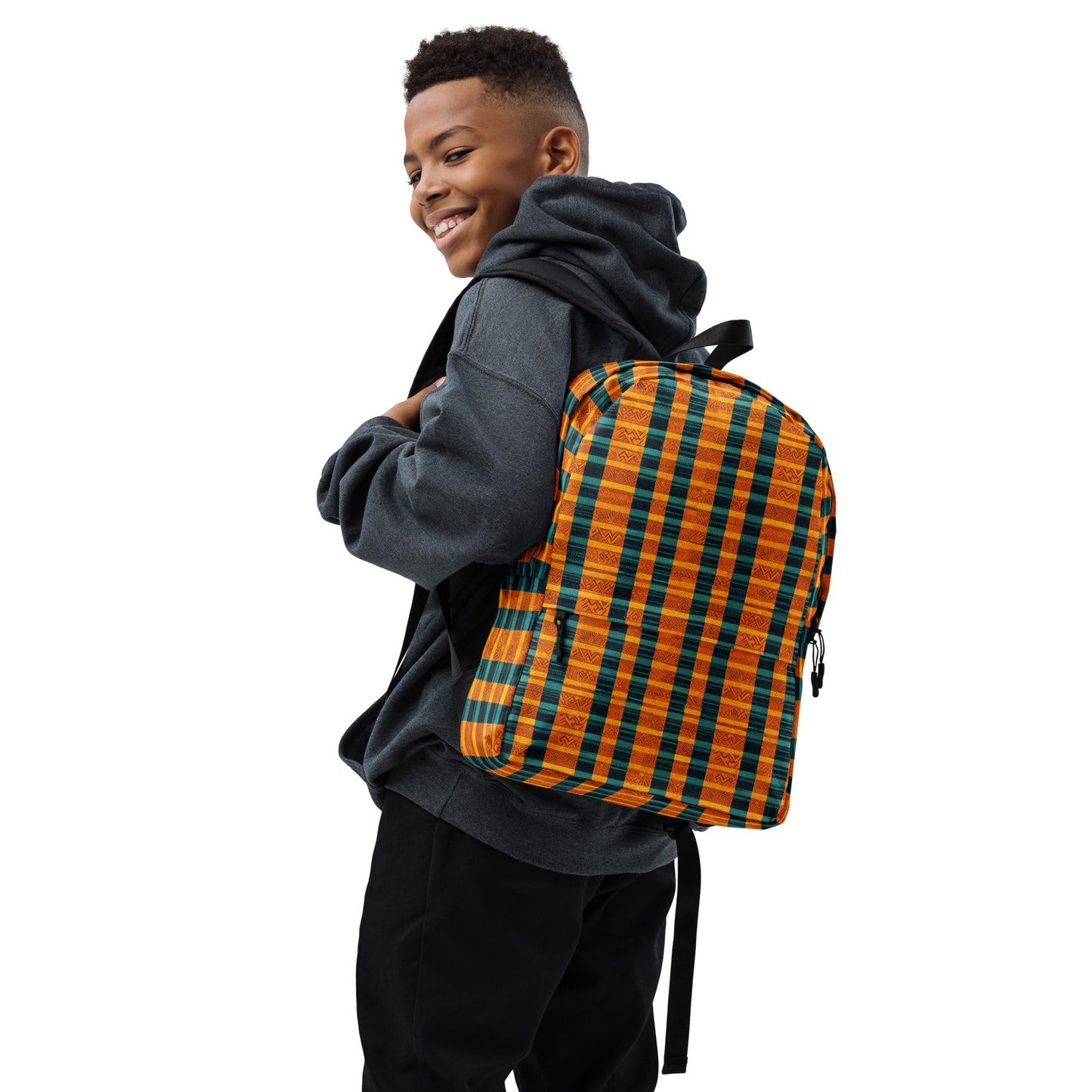 Teal & Tangerine Tapestry Backpack