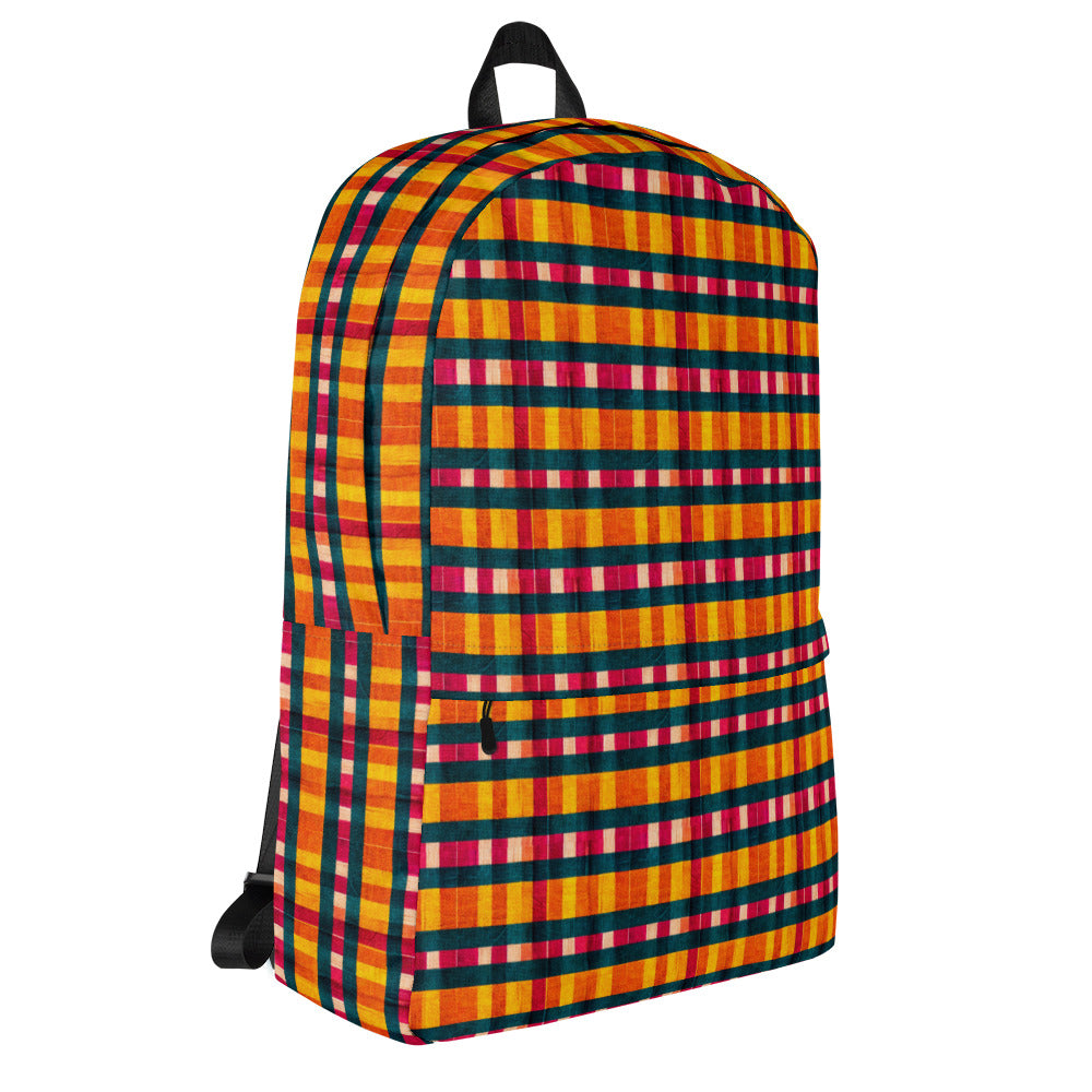 Tropical Fiesta Plaid Backpack