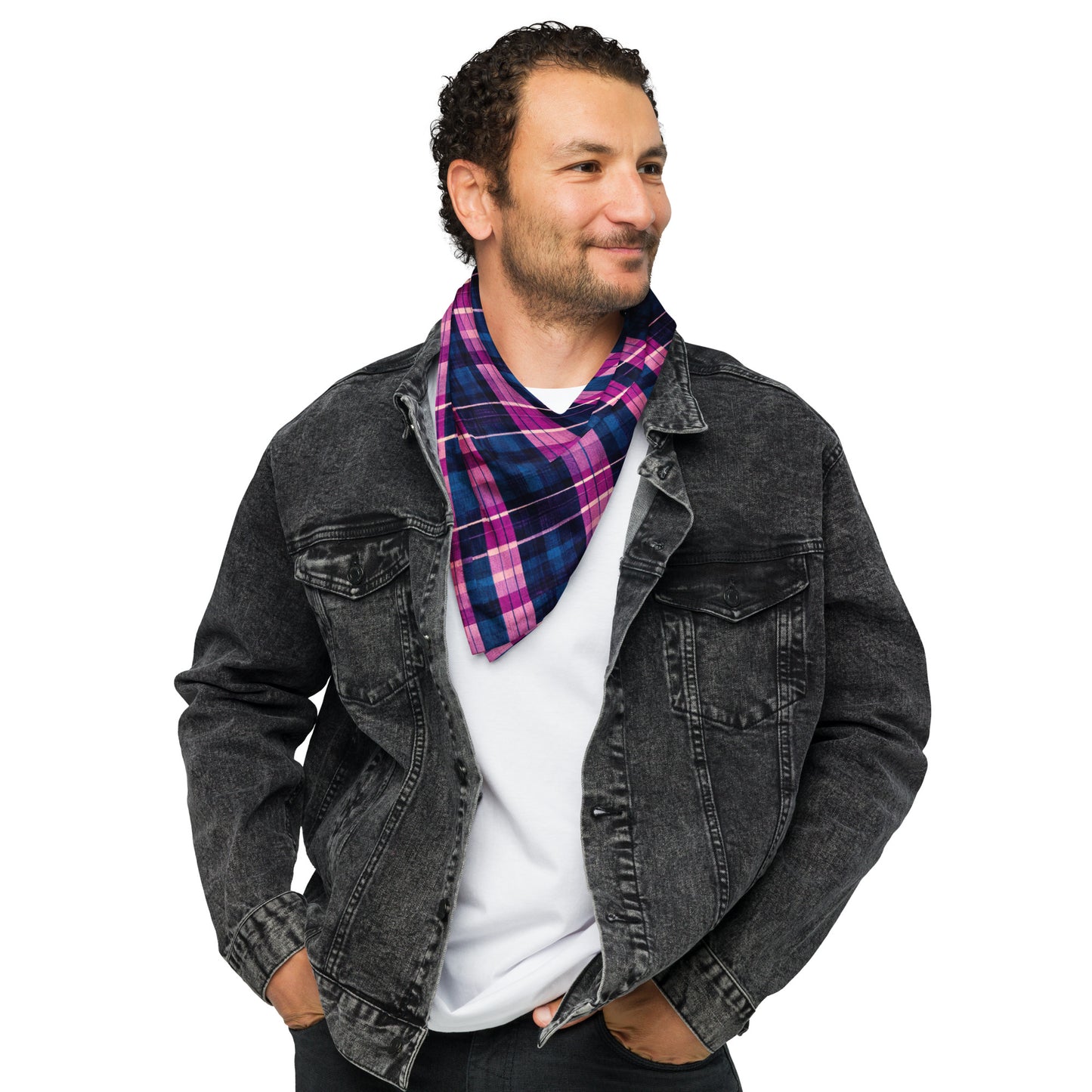 Blueberry Bliss Plaid Bandana