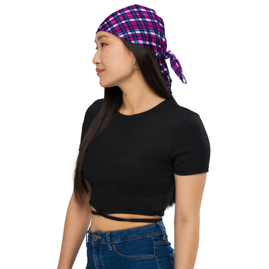Fuchsia Fusion Check bandana