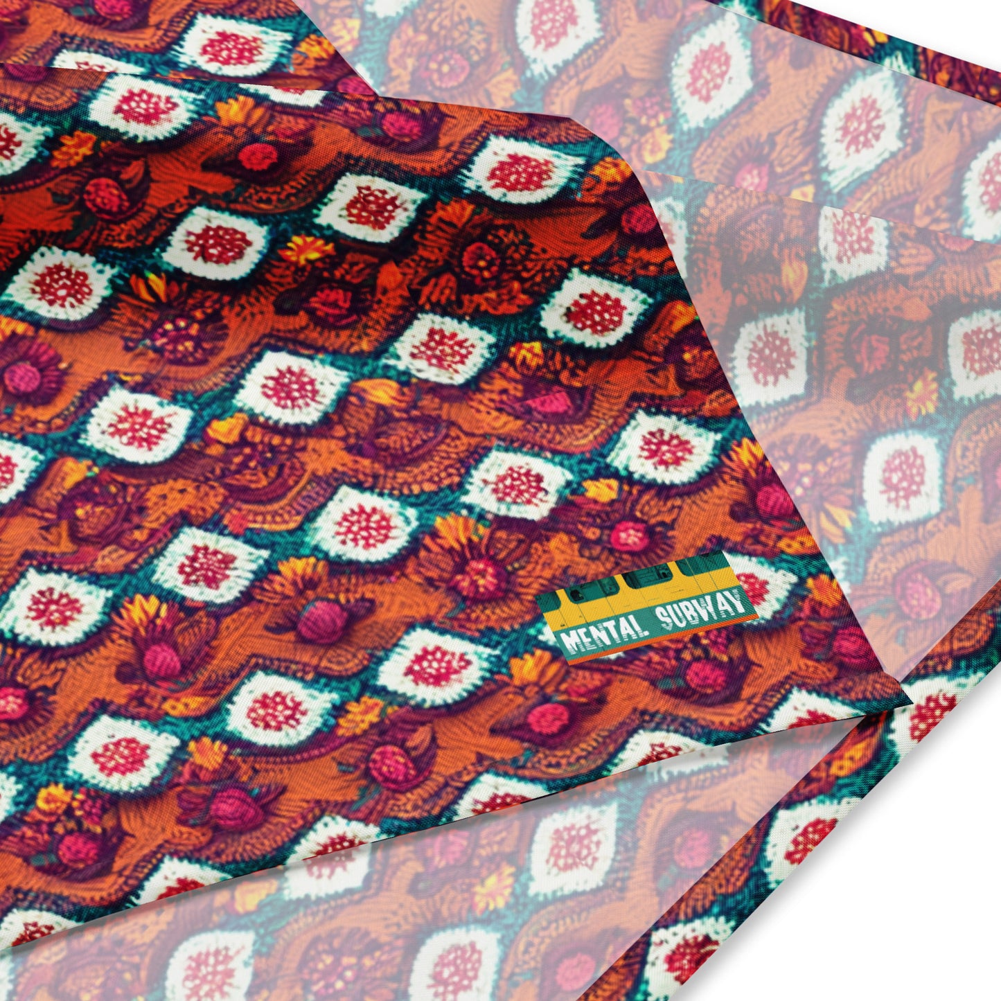 Pink and Orange Facets Pet bandana