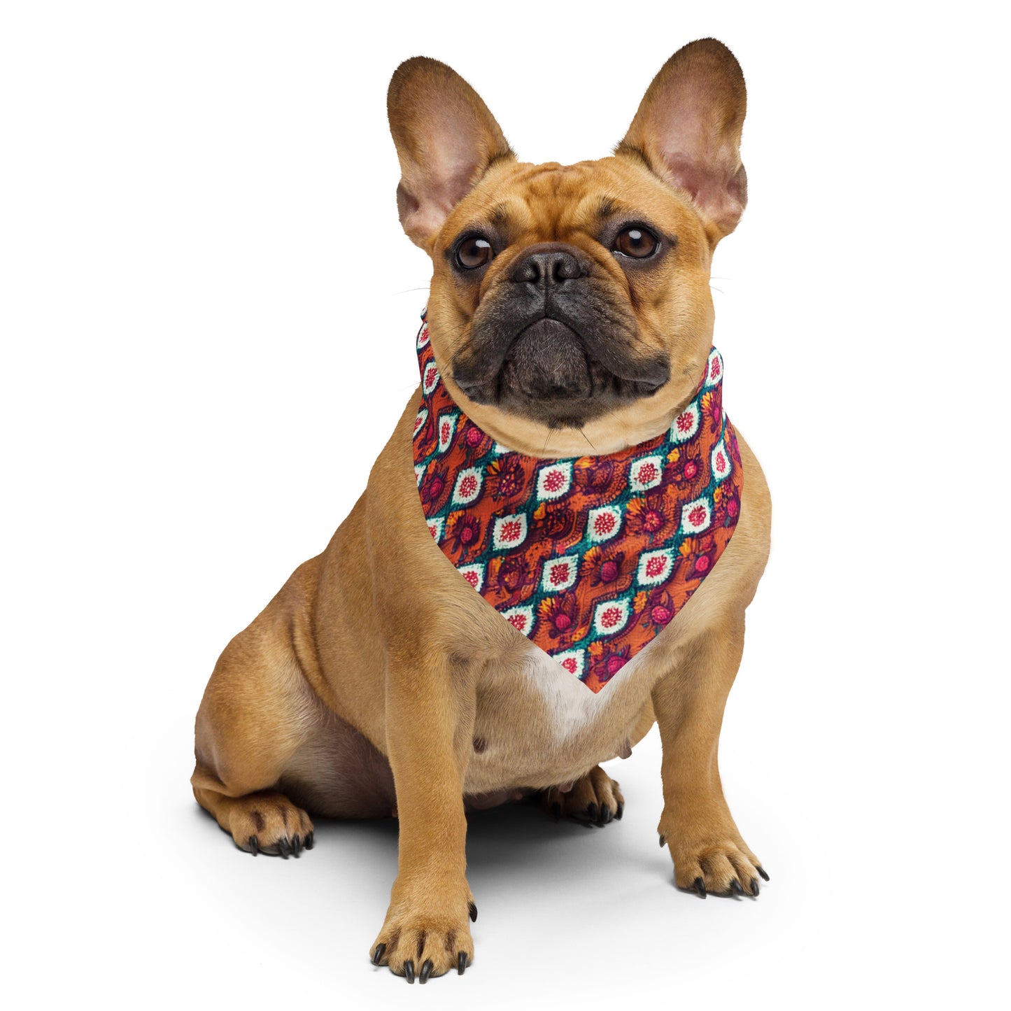 Pink and Orange Facets Pet bandana