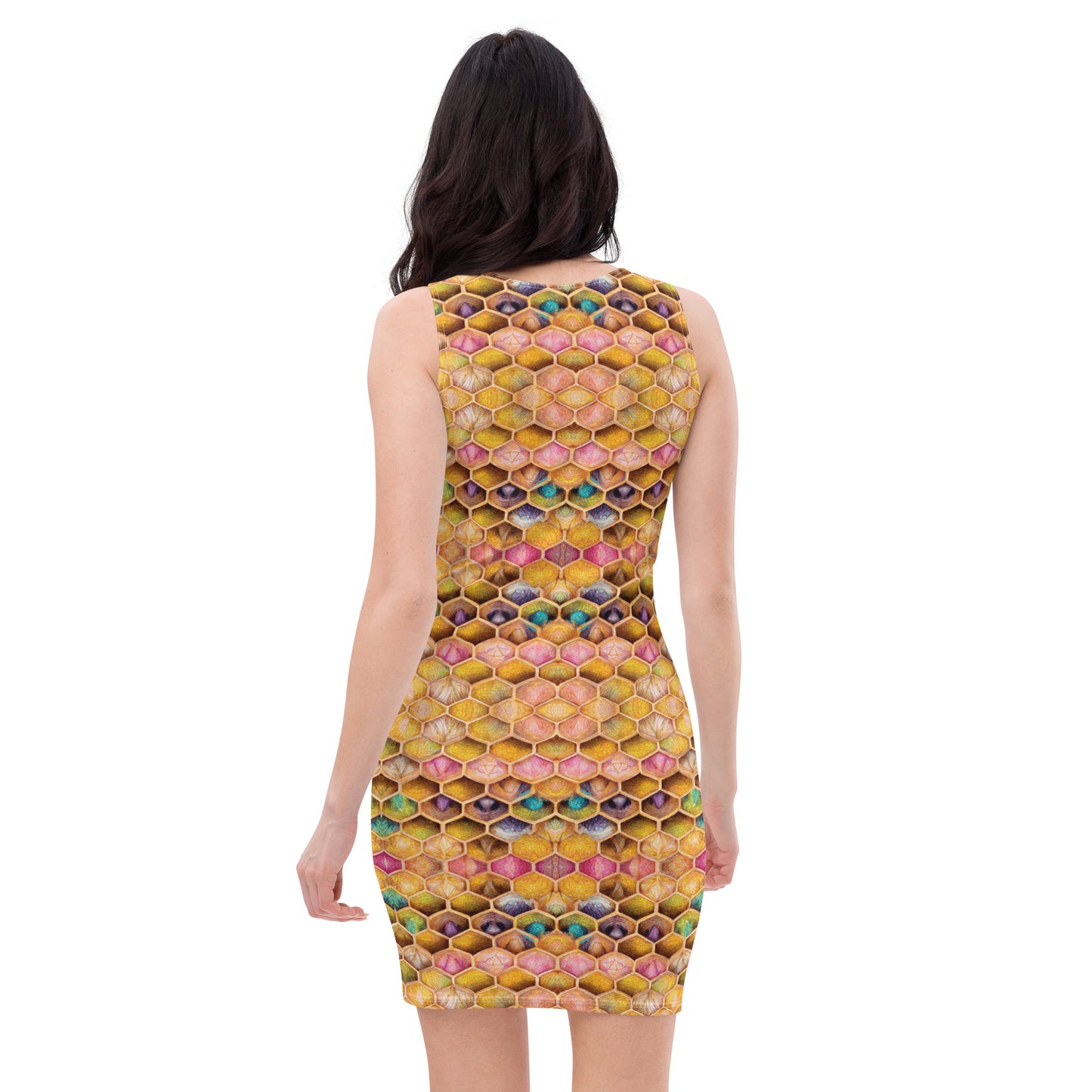 Rainbow Hive Radiance Bodycon dress