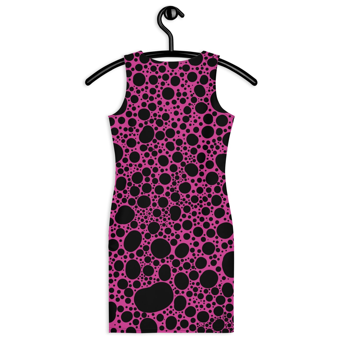 Noir Pointillism on Dark Pink Sublimation Cut & Sew Dress