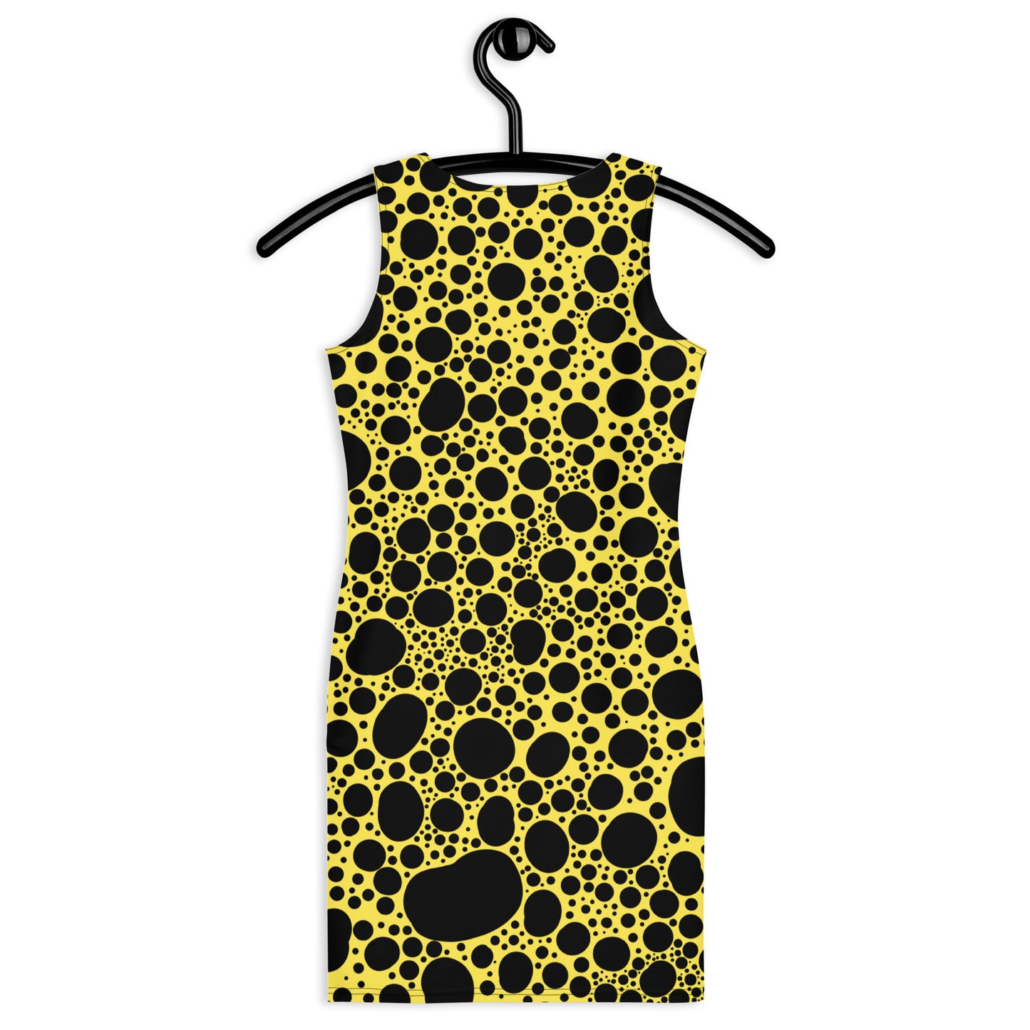 Noir Pointillism on Lemon Sublimation Cut & Sew Dress