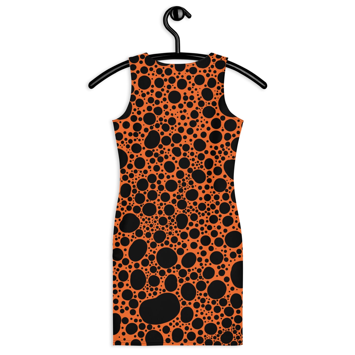 Noir Pointillism on Orange Sublimation Cut & Sew Dress