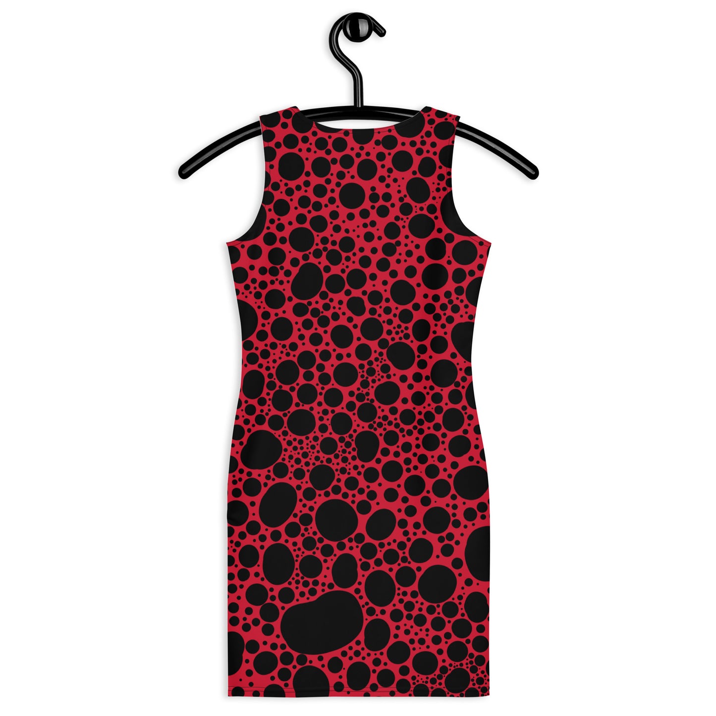 Noir Pointillism on Red Sublimation Cut & Sew Dress