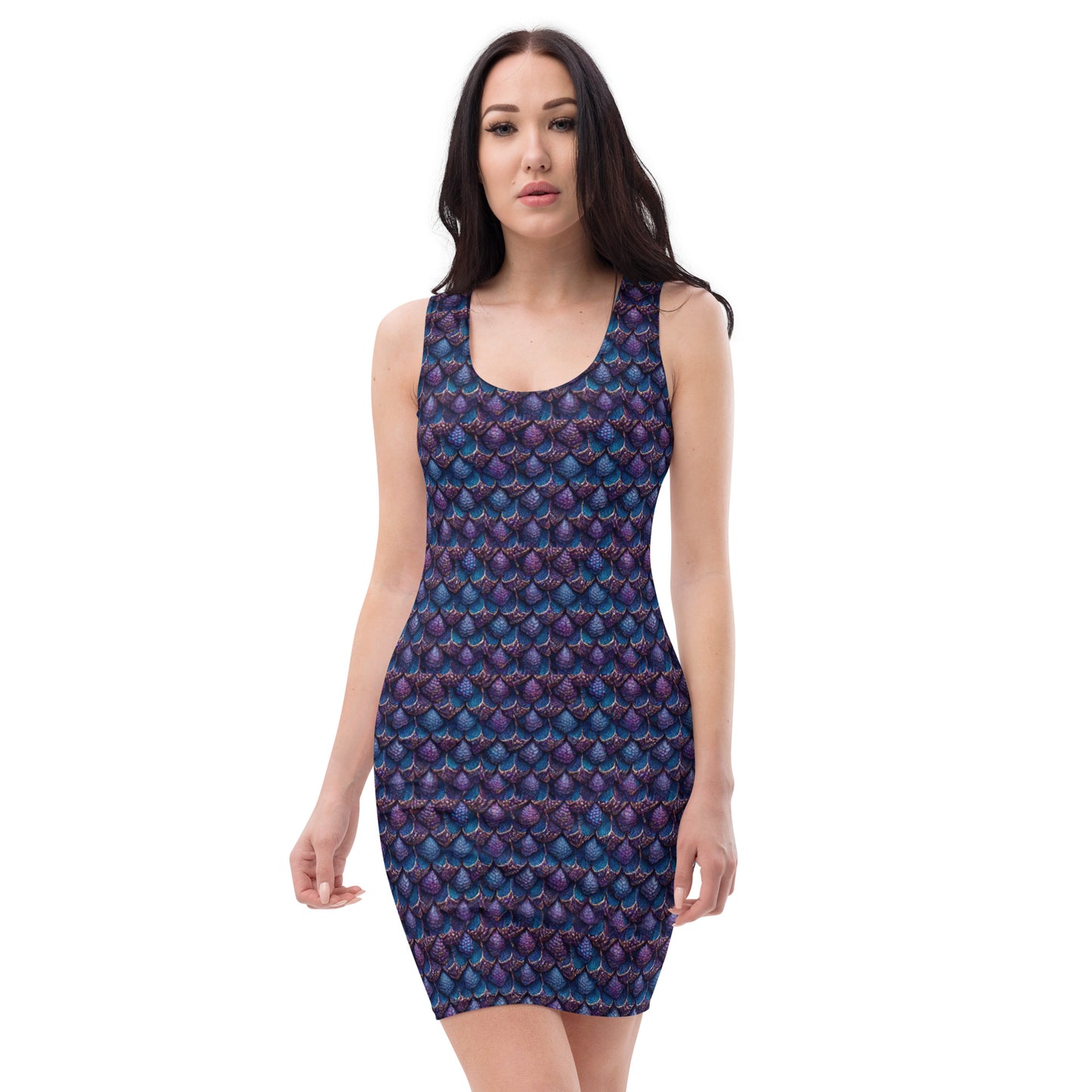 Luminosa, the Radiant Amethyst Drakon Bodycon dress