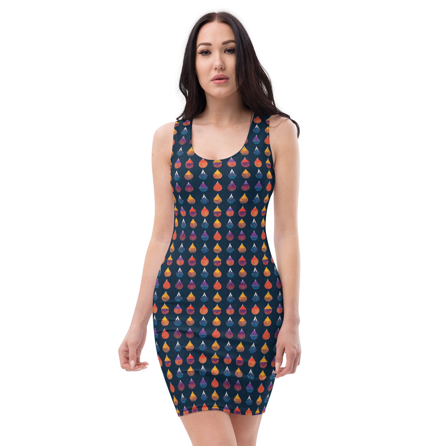 Prismatic Precipitation Bodycon dress