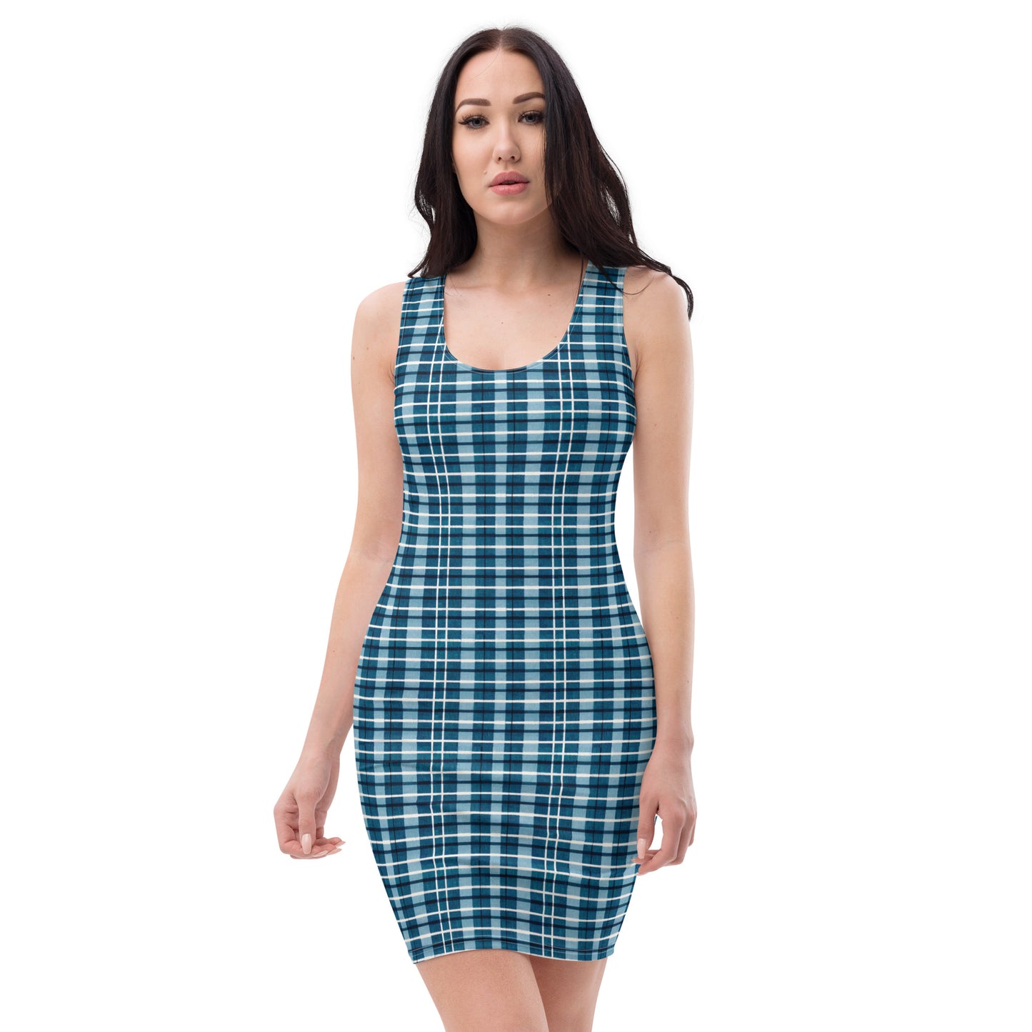 Scotsman’s Skyward Plaid Bodycon dress