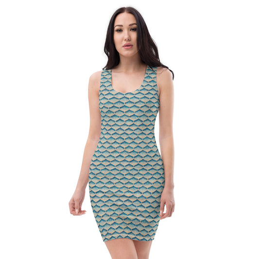 Seafoam Scales Bodycon dress