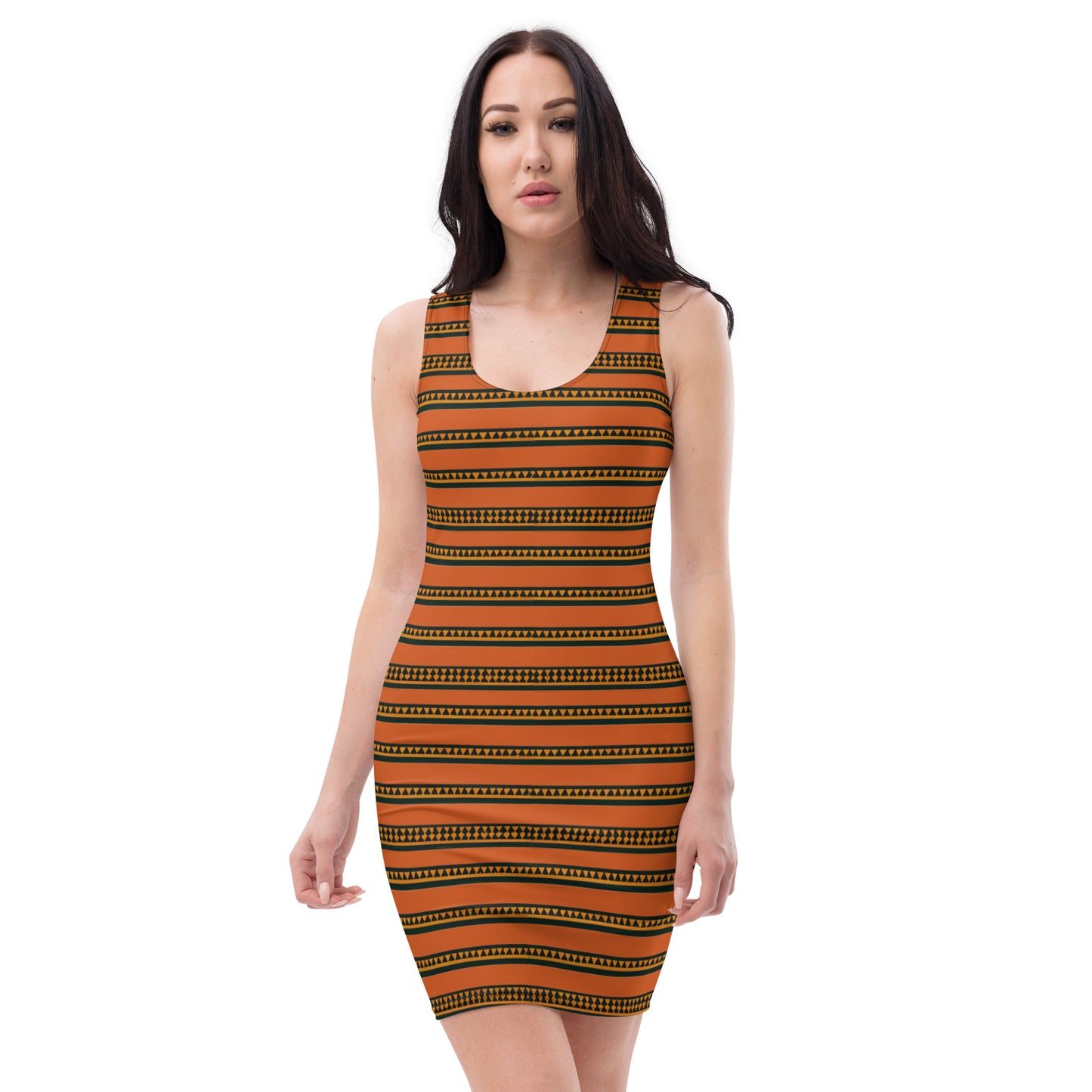 Timbuktu Tangerine Tapestry Bodycon dress