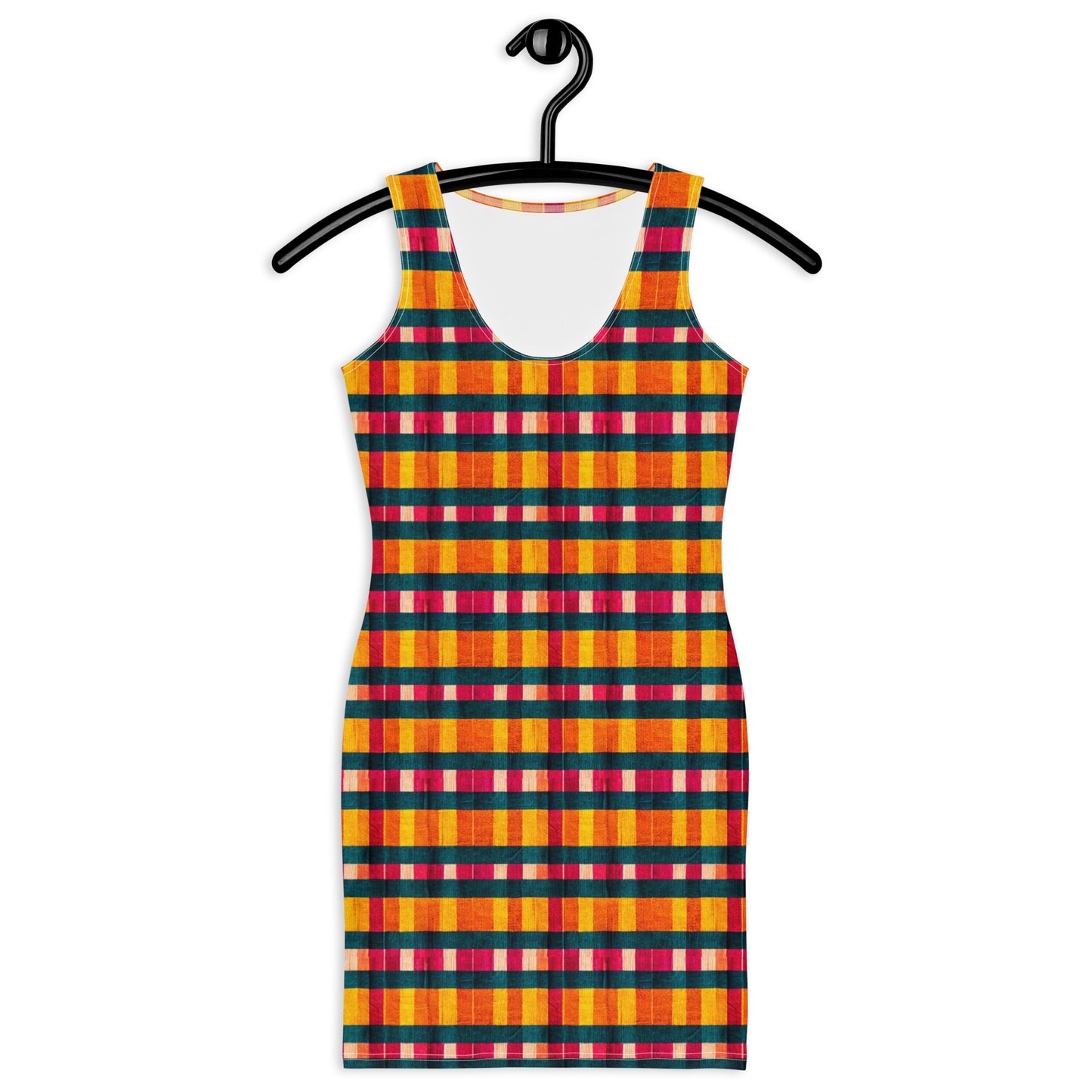 Tropical Fiesta Plaid Bodycon dress