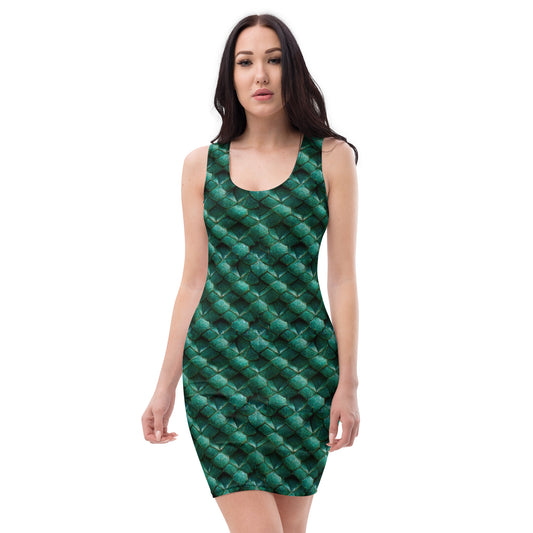 Emeralda the Great Forest Dragon Bodycon dress