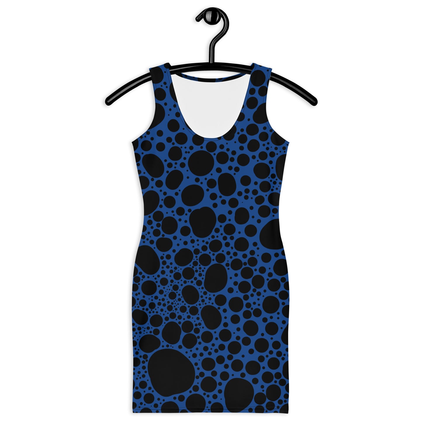 Noir Pointillism on Deep Blue Sublimation Cut & Sew Dress