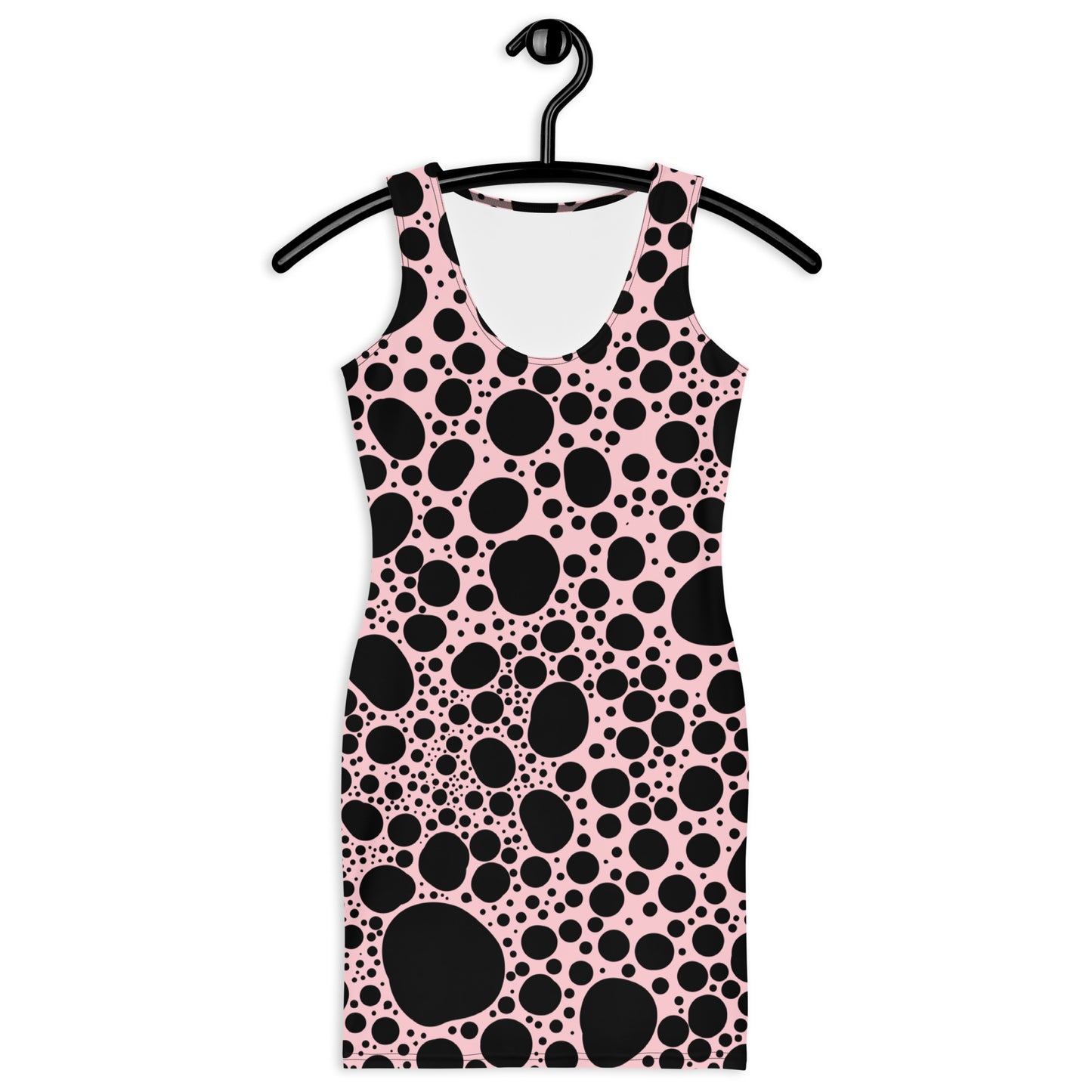 Noir Pointillism on Pink Sublimation Cut & Sew Dress