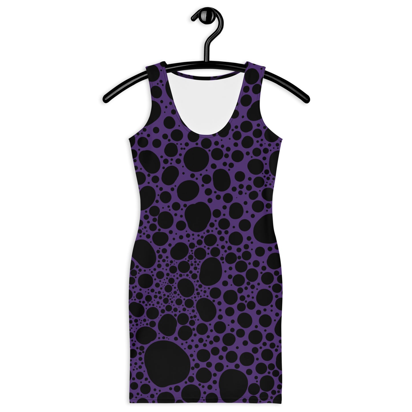 Noir Pointillism on Purple Sublimation Cut & Sew Dress