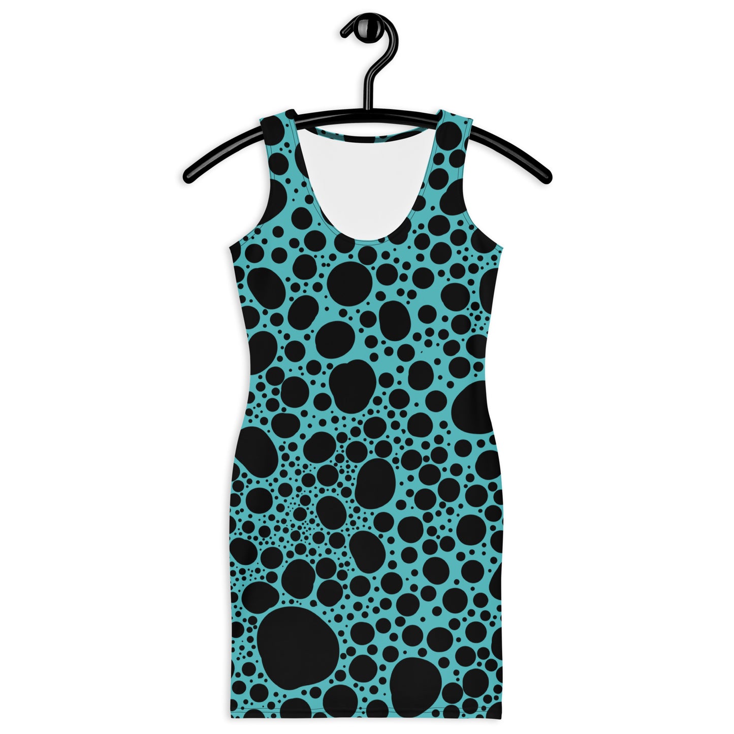 Noir Pointillism on Teal Sublimation Cut & Sew Dress