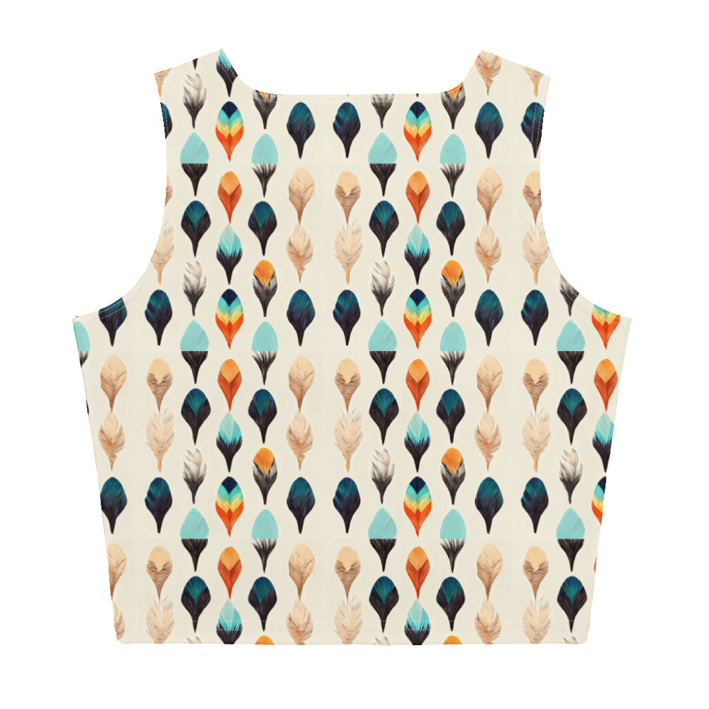 Colorful Plumes Crop Top