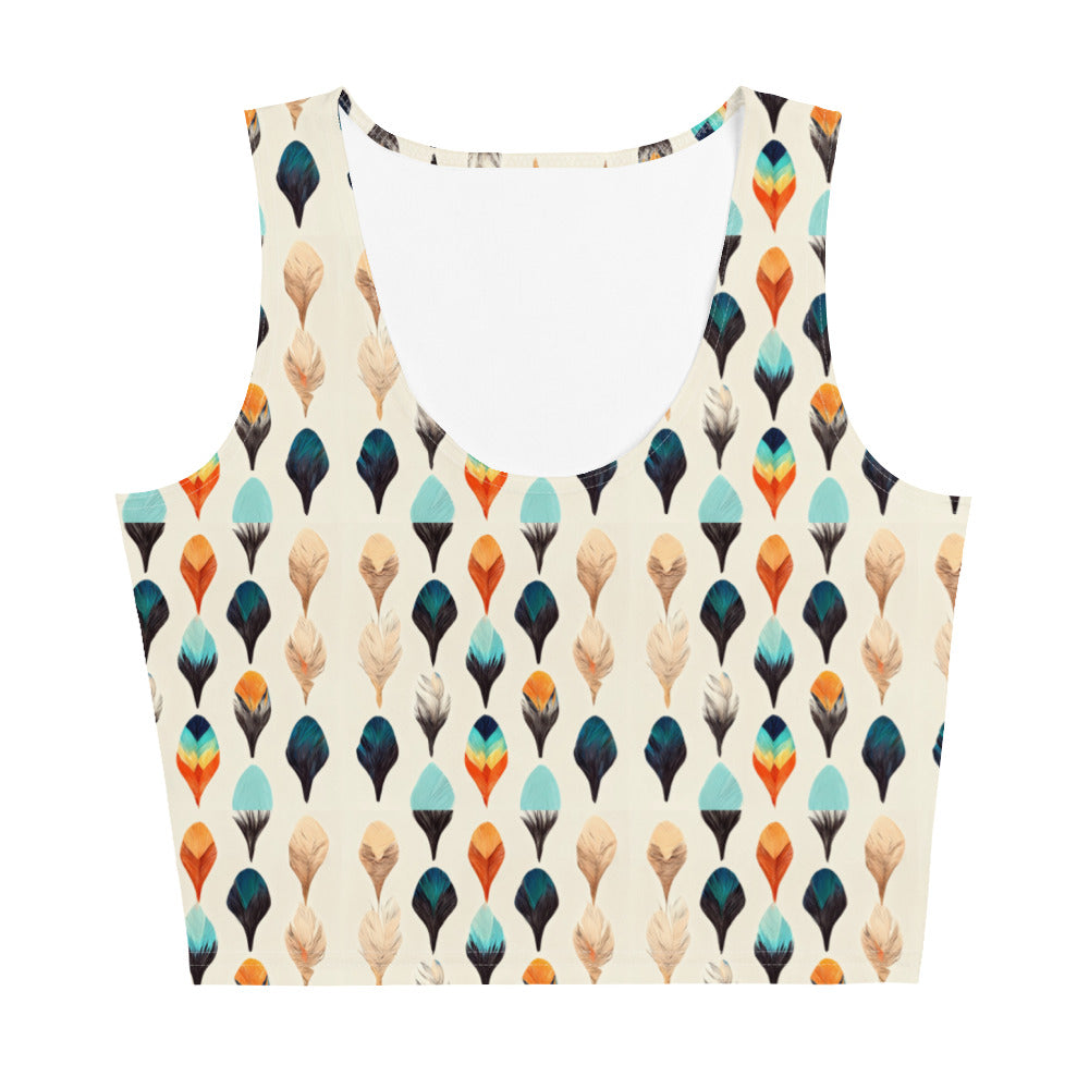 Colorful Plumes Crop Top