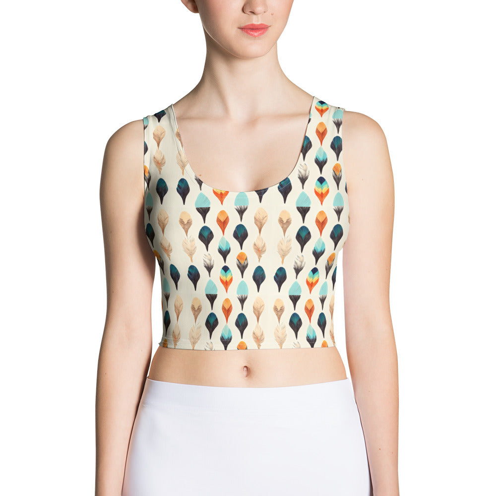Colorful Plumes Crop Top