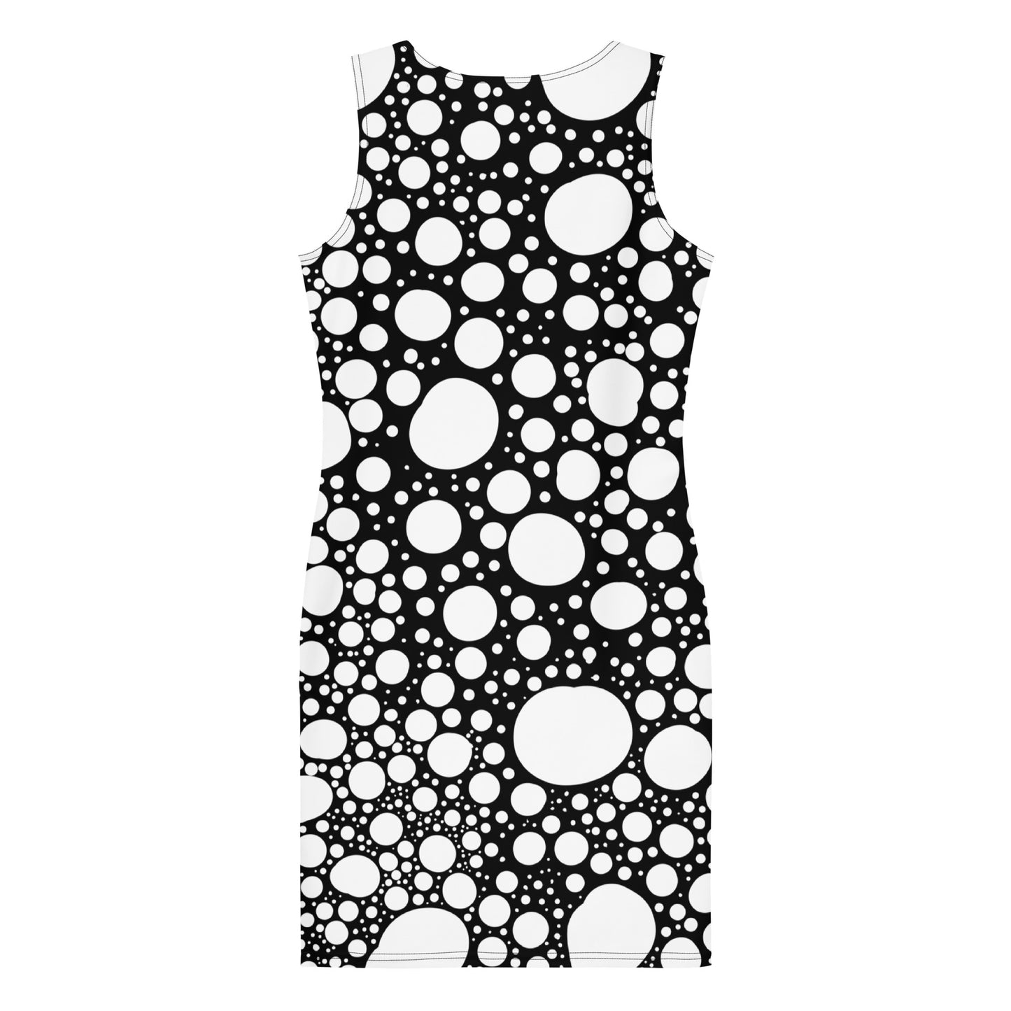 Blanca Ink Spots on Black Sublimation Cut & Sew Dress