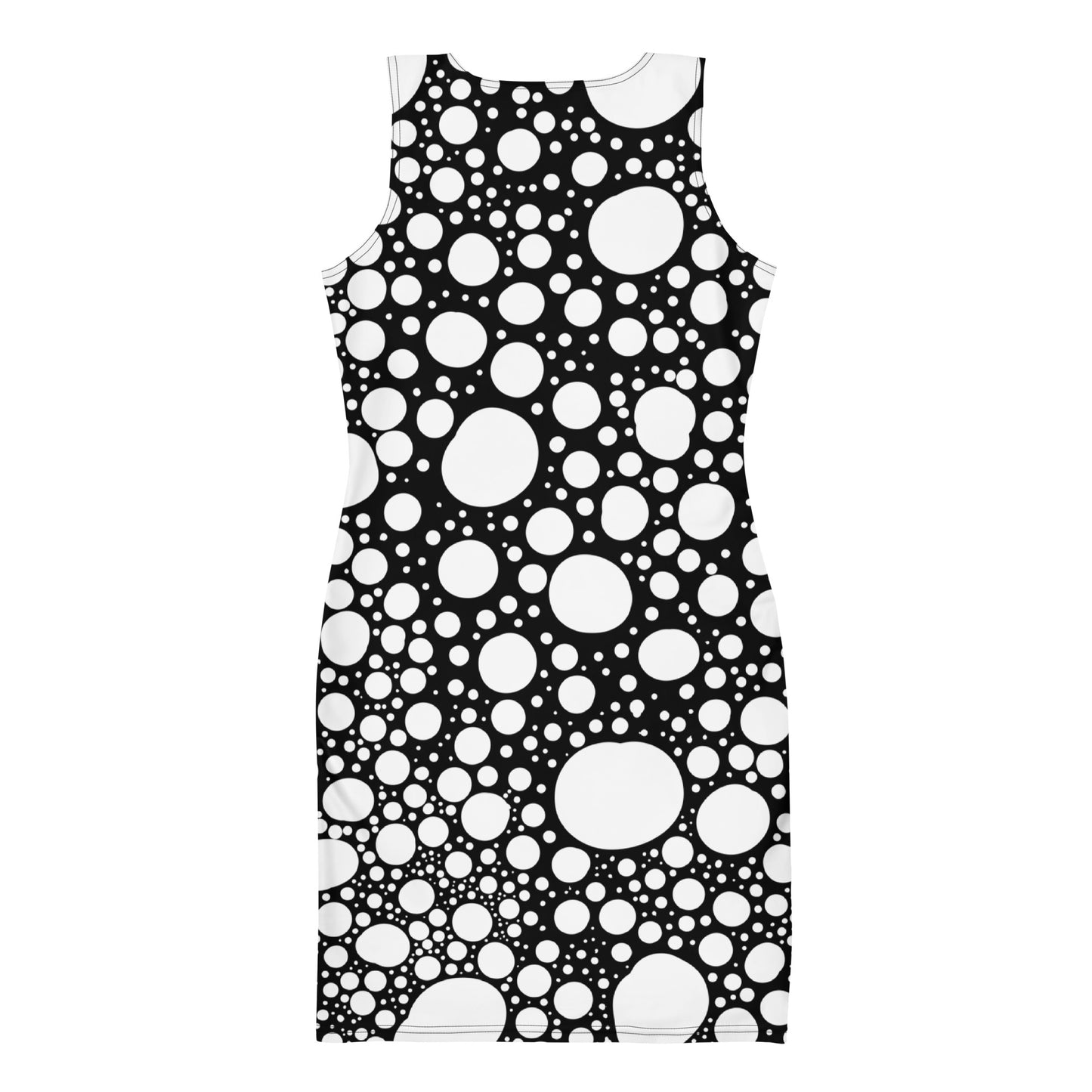 Blanca Ink Spots on Black Sublimation Cut & Sew Dress