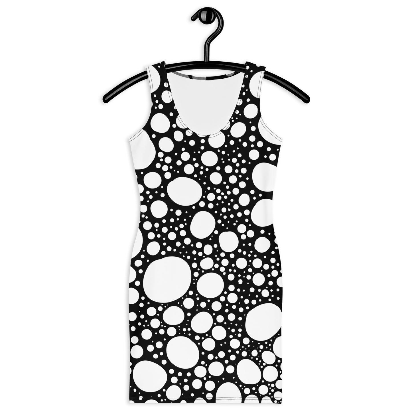 Blanca Ink Spots on Black Sublimation Cut & Sew Dress