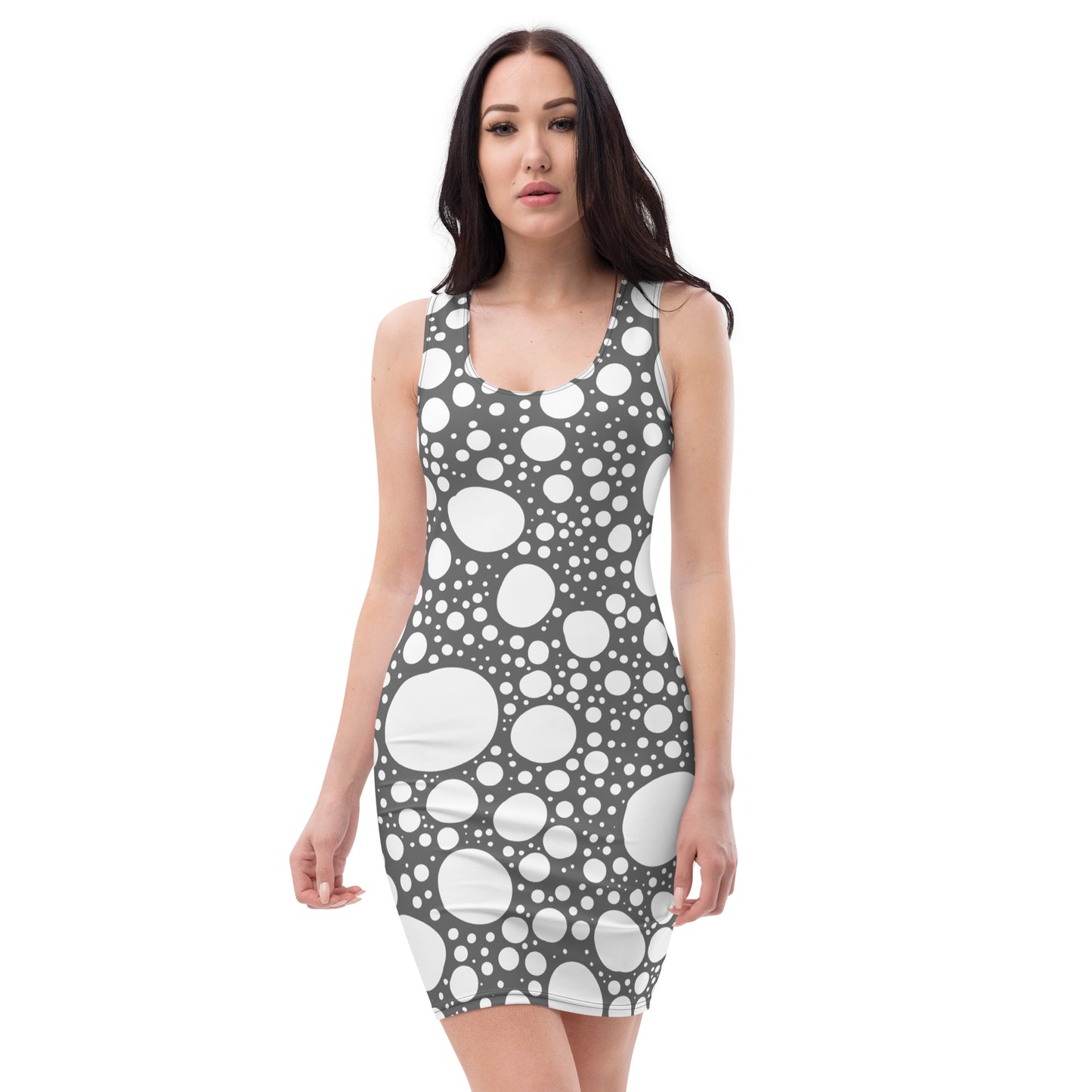 Blanca Ink Spots on Grey Sublimation Cut & Sew Dress