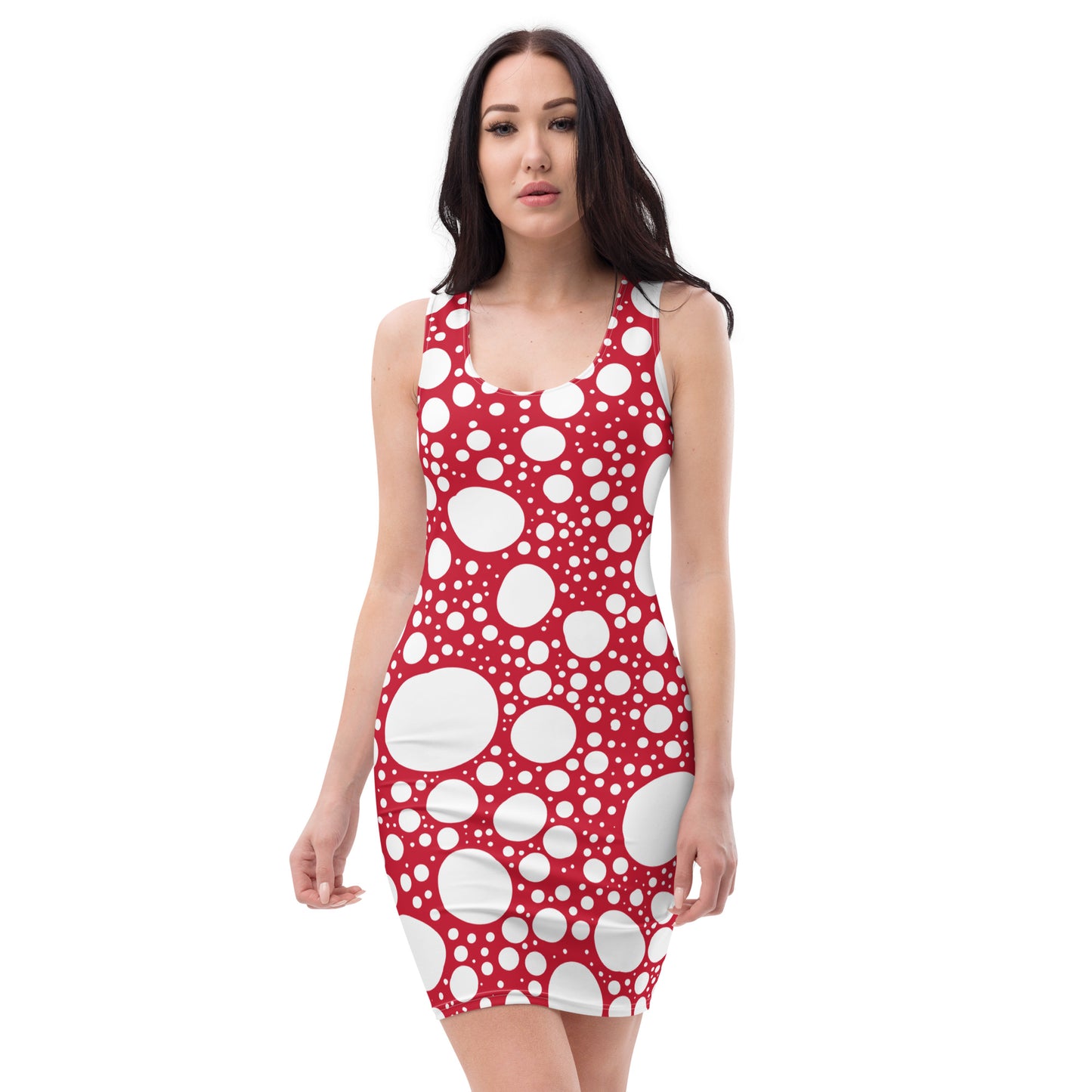 Blanca Ink Spots on Red Sublimation Cut & Sew Dress