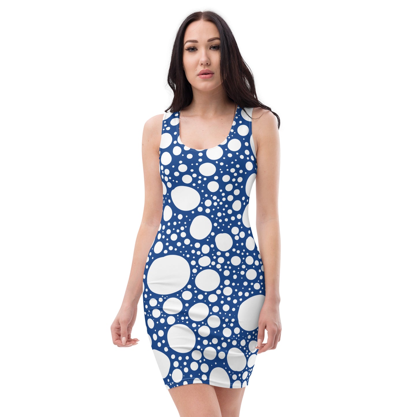 Blanca Ink Spots on Blue Sublimation Cut & Sew Dress