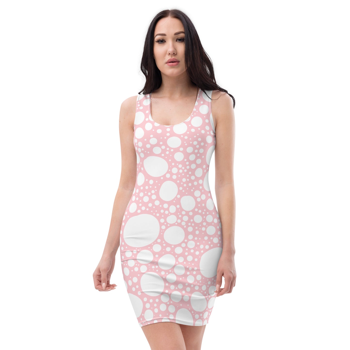 Blanca Ink Spots on Light Pink Sublimation Cut & Sew Dress