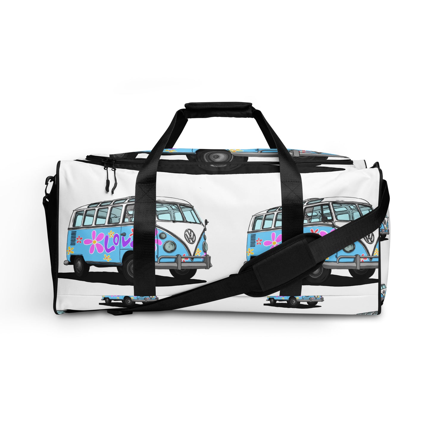 Blue Love VW Van Duffle bag