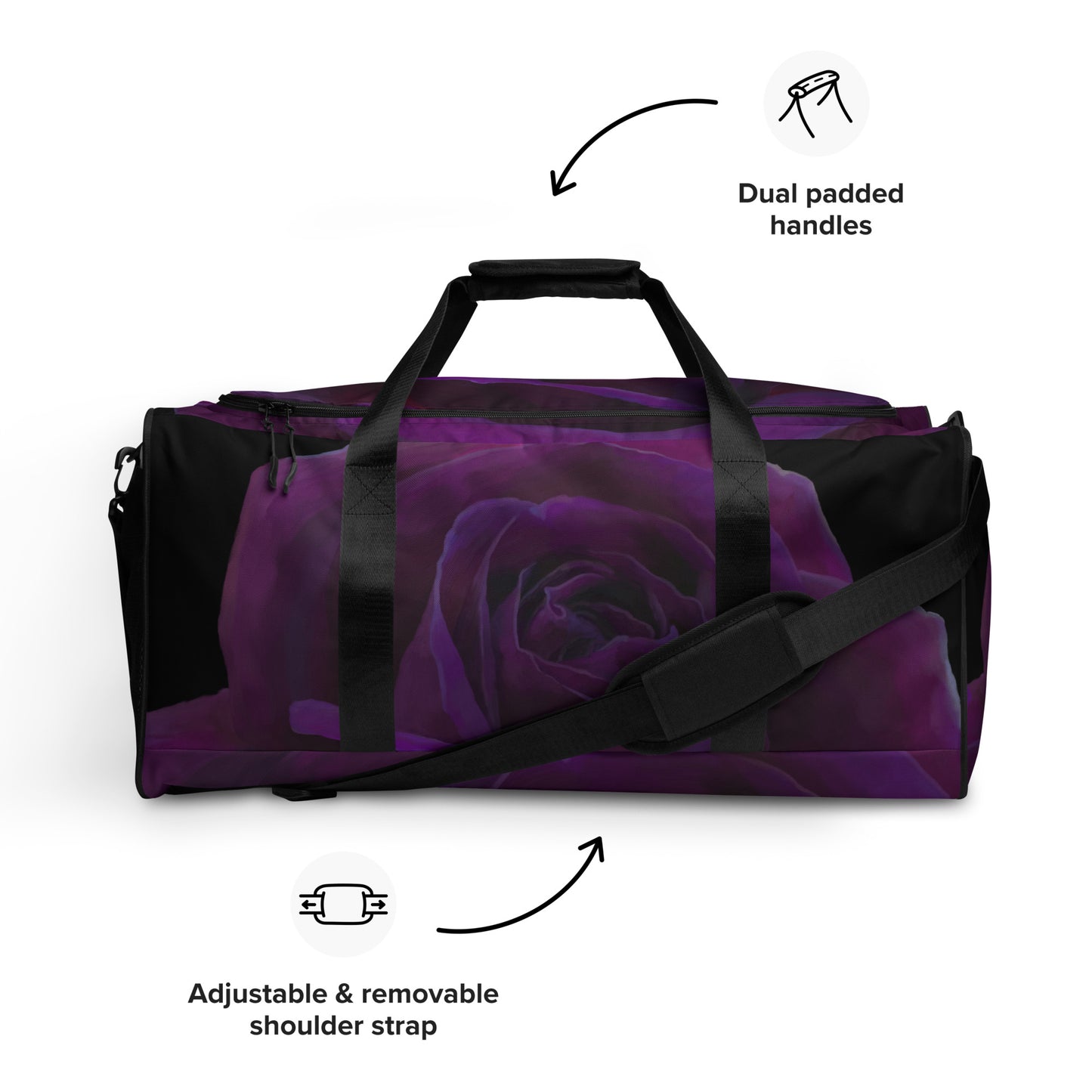 Joey’s Purple Rose Duffle bag