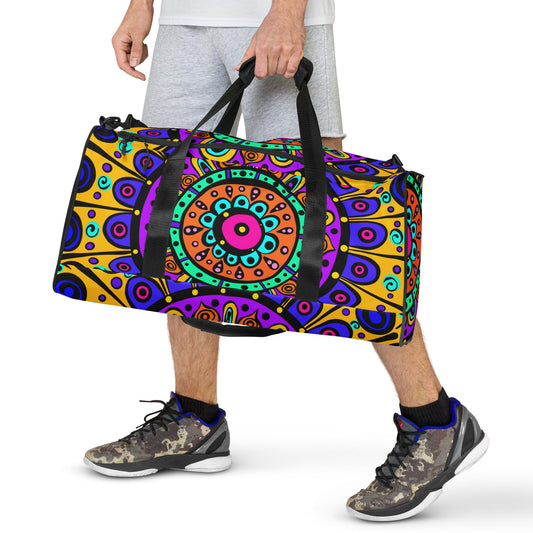 Mandala with Yellow Duffle bag