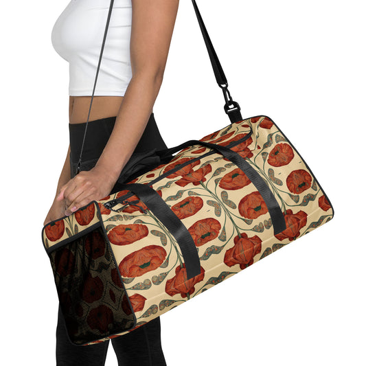 Poppies for Klimt Duffle bag